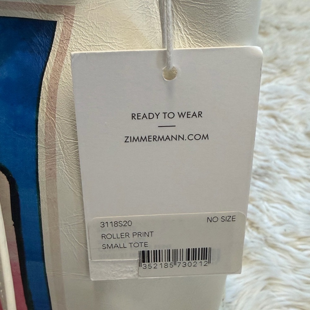NWT Zimmermann Roller Print White Tote - Picture 8 of 9